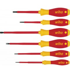 Набор отверток SoftFinish electric со шлицем и Phillips 6 шт. WIHA 00833