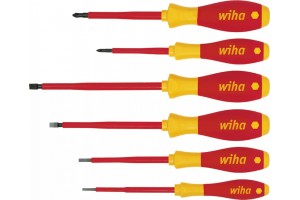Набор отверток SoftFinish electric со шлицем и Phillips 6 шт. WIHA 00833