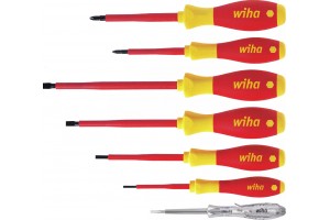 Набор отверток SoftFinish electric со шлицем и Phillips 7 шт. WIHA 00834