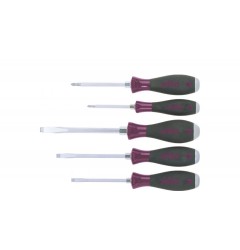 Набор отверток MicroFinish со шлицем и Phillips, с набалдашником, 5 шт. WIHA 29138