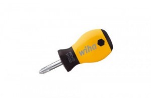 Укороченная шлицевая отвертка SoftFinish ESD PH2 x 25 мм WIHA 32155