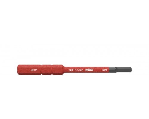 Бита SoftFinish electric slimBit, шестигранник SW4 x 75 WIHA 37225