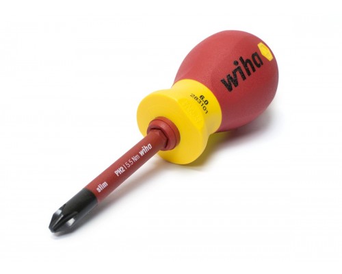 Укороченная рукоятка SoftFinish Stubby electric VDE с битами 3 шт. в блистере WIHA 41230