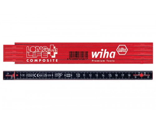 Складной метр Longlife Plus Composite 2 м метрический 10 звеньев WIHA 37309